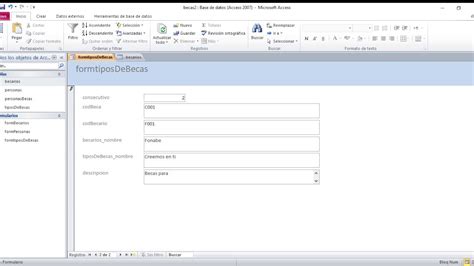 Crear Tablas Y Formularios En Access Parte Youtube