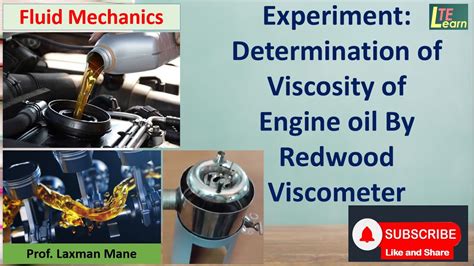 Redwood Viscometer Experiment Viscosity Of Engine Oil Using Redwood