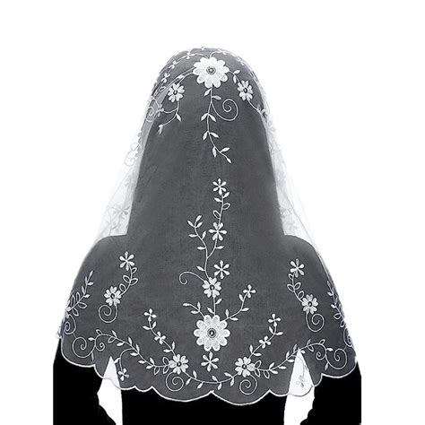 Velo De Iglesia Cat Lica Para Mujer Mantilla De Encaje Cubierta De