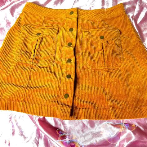 Womens Fall Mini Corduroy Mini Skirt Excellent Depop