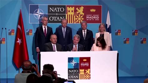 Sweden Turkey And Finland Sign Memorandum At Nato Summit