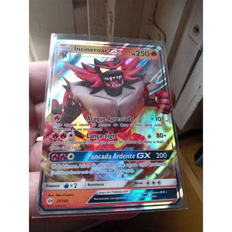 Carta Pokemon Incineroar Gx Shopee Brasil