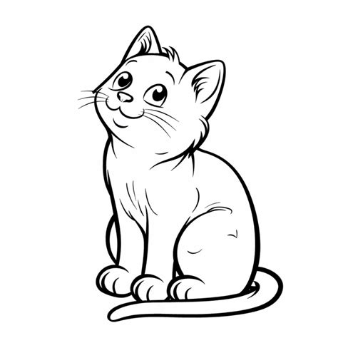 Gato Fofo No Galho Para Colorir Desenhos Pintar E Colorir Verloop Io