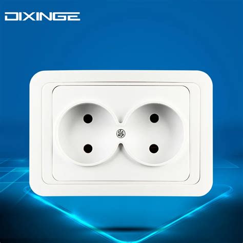 France Plug Gang Double Outlet A European French Standard Power