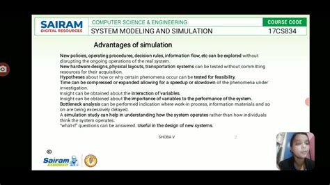 Lecturevideo 17CS834 Module 1 SMS Advantages Disadvantages Areas Of