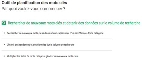 Outil De Planification Des Mots Cl S Estimation Et G N Ration De Trafic