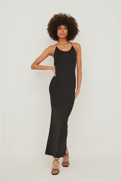 Back Detailed Maxi Dress Black Na