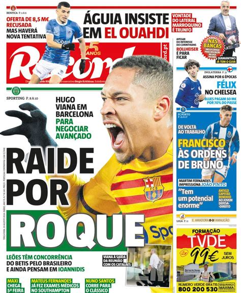 Capa Jornal Record Agosto Capasjornais Pt