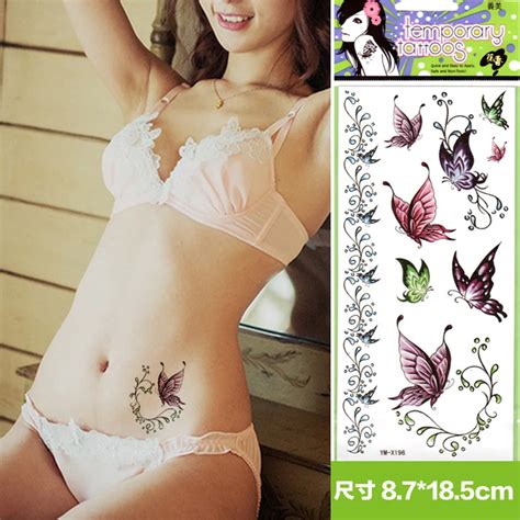 Pcs Lot D Colorful Butterfly Sexy Tattoos Waterproof Temporary