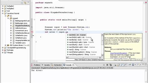 Java Programmierung F R Anf Nger Eingabeverarbeitung Youtube