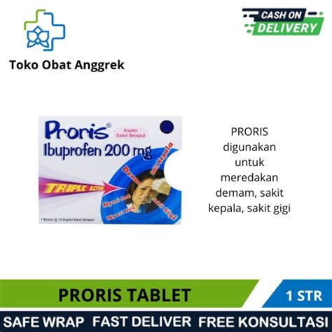 Jual PRORIS TRIPLE ACTION STRIP ISI 10 TABLET PEREDA DEMAM PEREDA