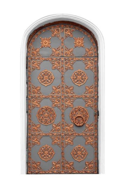 Premium Photo Antique Door With Golden Ornament