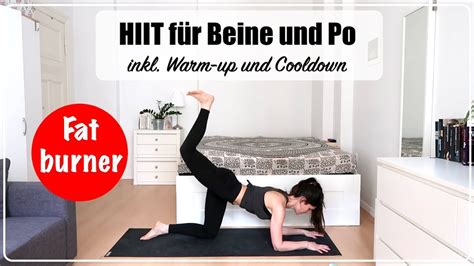 Hiit Workout Für Beine Und Po Zum Mitmachen 18 Min Zuhause Trainieren Youtube