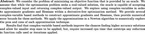 Warren Hare And Kashvi Srivastava Numerical Study Of Applying Complex