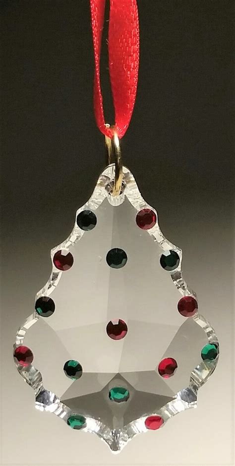 Crystal Christmas Tree Ornament Handcrafted By Bjcrystalts Etsy