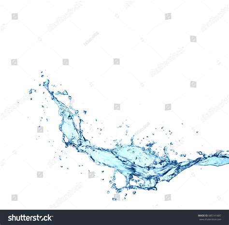 Water Splash Isolated On White Background Stock Photo (Edit Now) 685141687