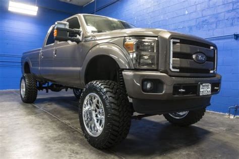 Custom Lifted F350 Powerstroke Diesel Super Duty Lariat Crew Cab Long