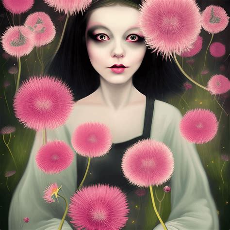 Natalie Shau Painting Of A Happy Norwegian Woman With Black · Creative Fabrica