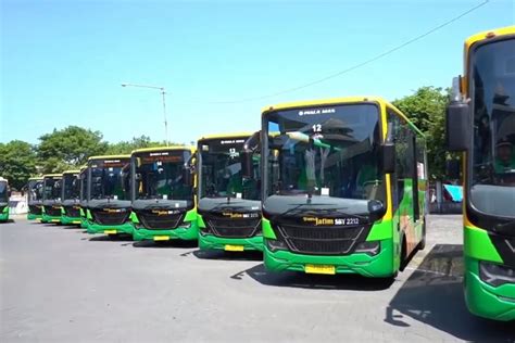 Bus Transjatim Koridor IV Menghubungkan Gresik Lamongan Kini Sedang