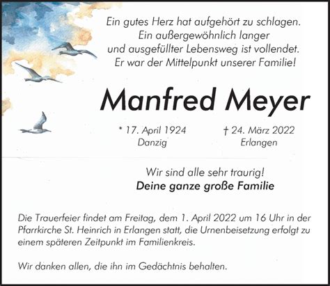 Traueranzeigen Von Manfred Meyer Trauer Nn De