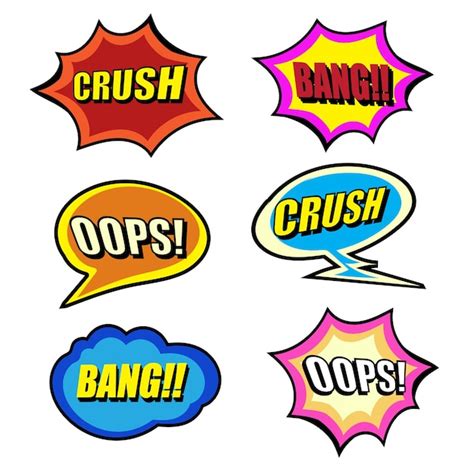 Premium Vector Colorful Comic Speech Bubble