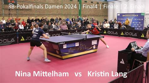 Nina Mittelham Vs Kristin Lang B Pokalfinals Damen Final