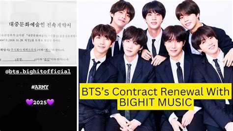 Bts Contract Renewal With Bighit Music 💜 Omg 😭 Rms Instagram Surprise