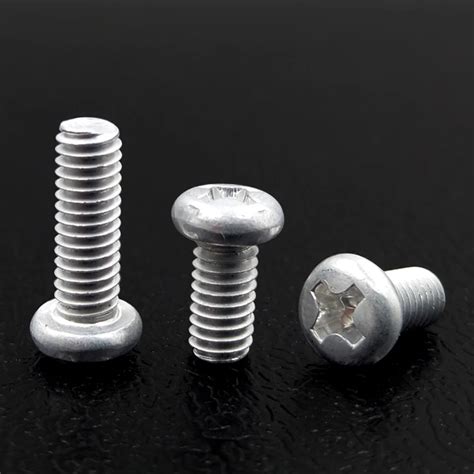 M5 Aluminum Alloy Phillips Screws Round Head Bolts Cross Slot Screw ...