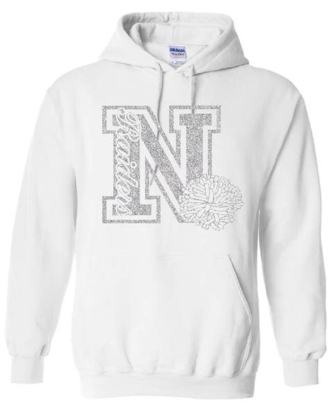 Dry Blend Fleece Hooded Sweatshirt Glitter Design 3 Color Options