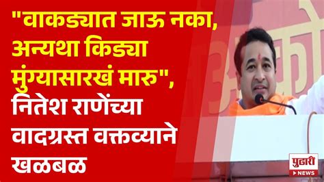 Pudhari News नितेश राणेंच्या वादग्रस्त वक्तव्याने खळबळ पाहा व्हिडीओ Niteshrane Mahayuti