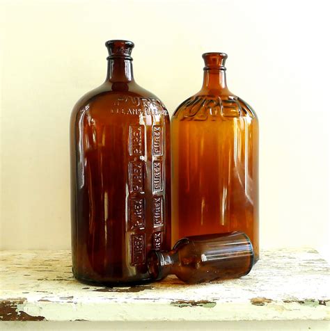 Vintage Amber Purex Bottles Etsy