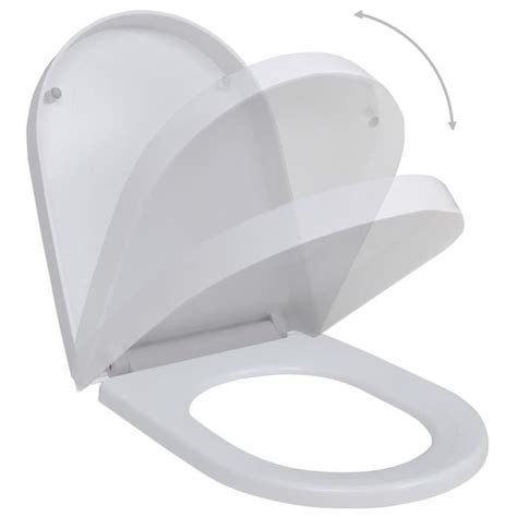 Abattant Wc Avec Frein De Chute Pcs Plastique Blanc Salalis