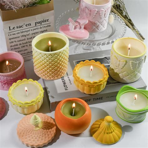 Creative Diy Gypsum Candle Cup Mold Aroma Candle Holder Silicone Mould