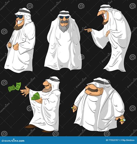 Cartoon Arab Man. Arabic Businessman Flat Character. Arabian Muslim ...