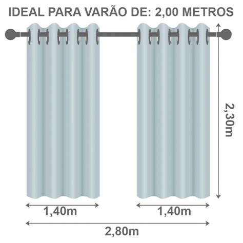 Cortina Rústica Texturizada 2 80 m x 2 30 m Cinza ecasa home