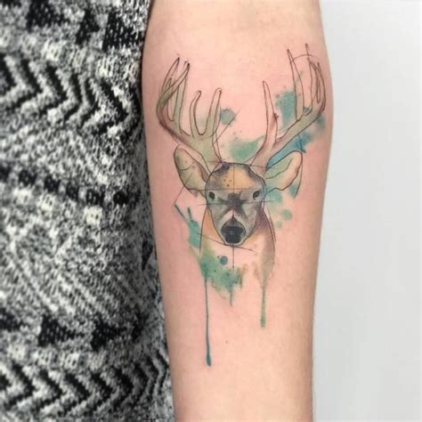 Watercolor Deer Tattoo Designs, Ideas and Meaning - Tattoos For You