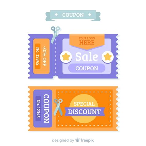 Premium Vector | Modern coupon or voucher template design