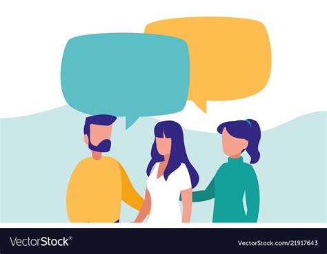 Group people talking characters Royalty Free Vector Image