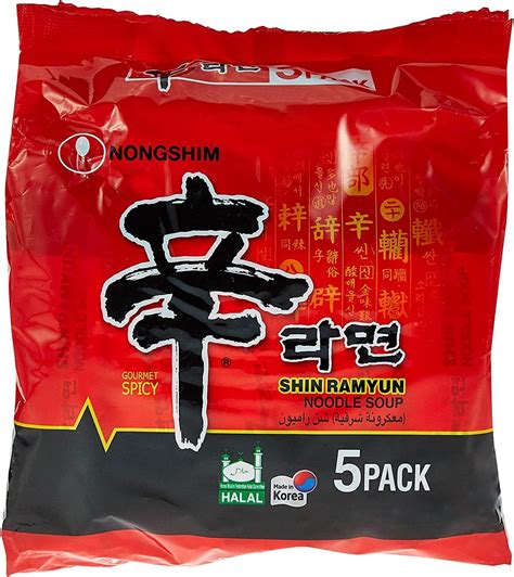 Sopa De Fideos Coreana Nongshim Shin Ramyun Juego De 5 Piezas 5 X