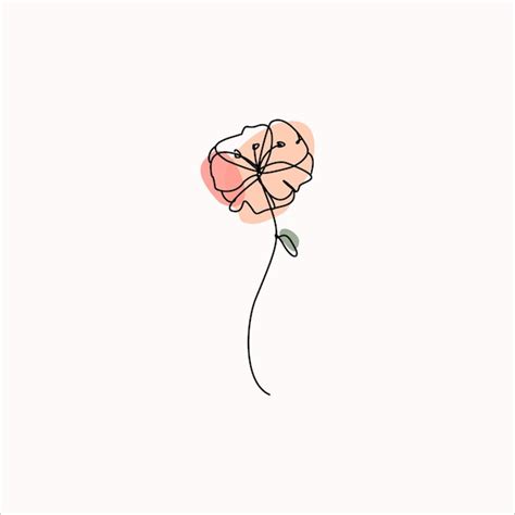 Premium Vector | Line drawing flower bloom illustration