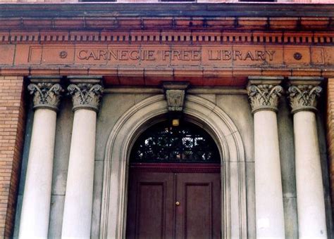 Entrance To The Andrew Carnegie Free Library Carnegie Pa Only One Of