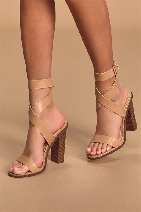 Shelbie Light Nude Ankle Strap Heels Ankle Strap Heels Strap Heels