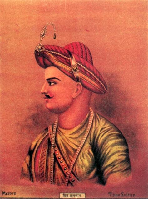 Tipu Sultan C1750 1799 Nsultan Of Mysore 1782 1799 Oleograph C1925 After A Contemporary