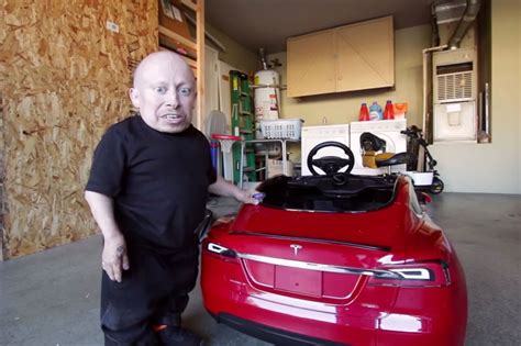 Watch Verne Troyer (Mini Me) Unbox and Test Drive a Mini Tesla | Joe's ...