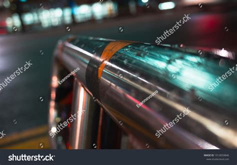 Abstract Night City Background Shiny Wet Stock Photo 1913059846