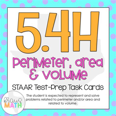 H Perimeter Area Volume Staar Test Prep Teks Task Cards Kraus Math