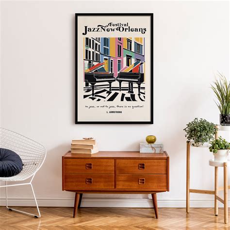 New Orleans Jazz Festival Poster Concert Wall Art Festive - Etsy