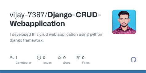 Github Vijay 7387django Crud Webapplication I Developed This Crud