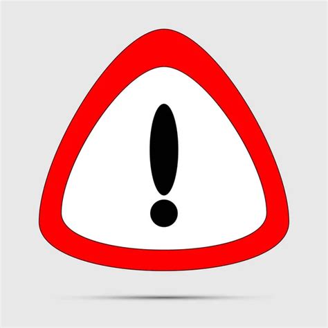 Exclamation Mark Symbol Warning Dangerous Icon On White Background