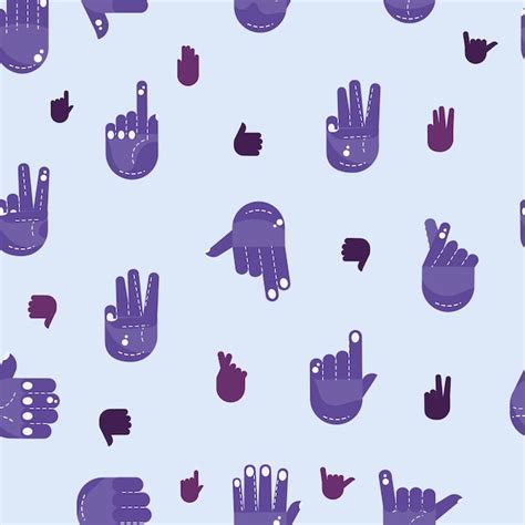 Premium Vector Seamless Pattern Background With Different Hand